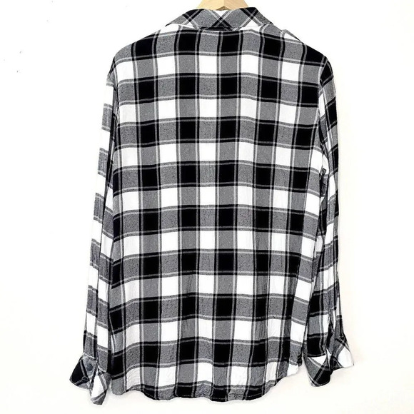Sanctuary Tartan Plaid Boyfriend Flannel Shirt Womens Small Soft Cotton - Picture 6 of 9